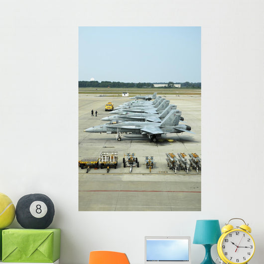 Line-up F A-18 Hornets Wall Decal