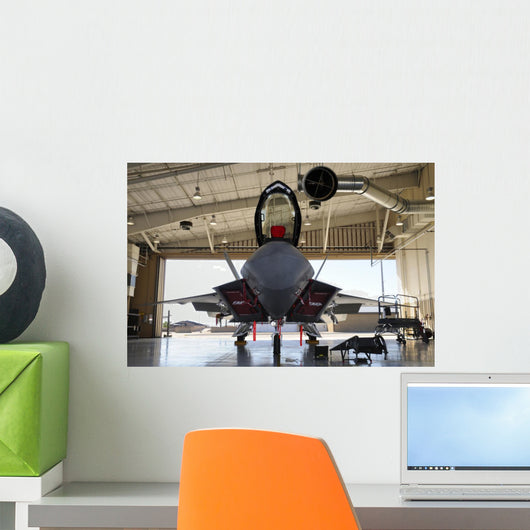 Us Air Force F-22a in Hangar Wall Decal