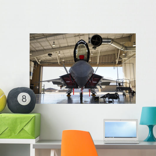 Us Air Force F-22a in Hangar Wall Decal