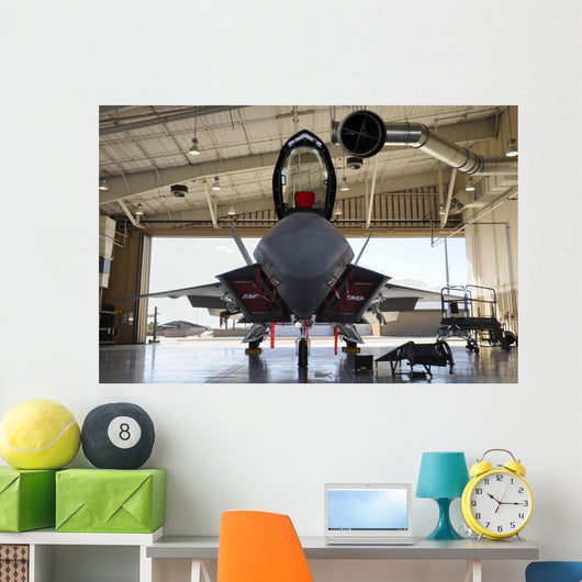 Us Air Force F-22a in Hangar Wall Decal