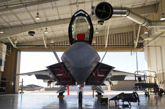 Us Air Force F-22a in Hangar Wall Decal