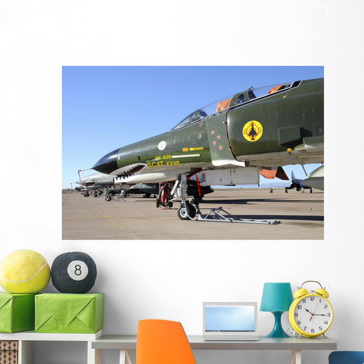 Us Air Force Qf-4 Line-up Wall Decal