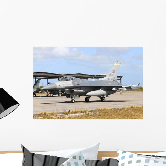 Us Air Force F-16c Grounded Left Profile Wall Decal