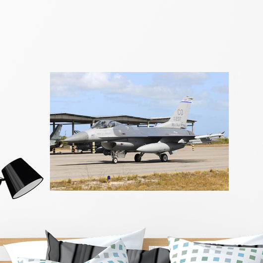 Us Air Force F-16c Grounded Left Profile Wall Decal