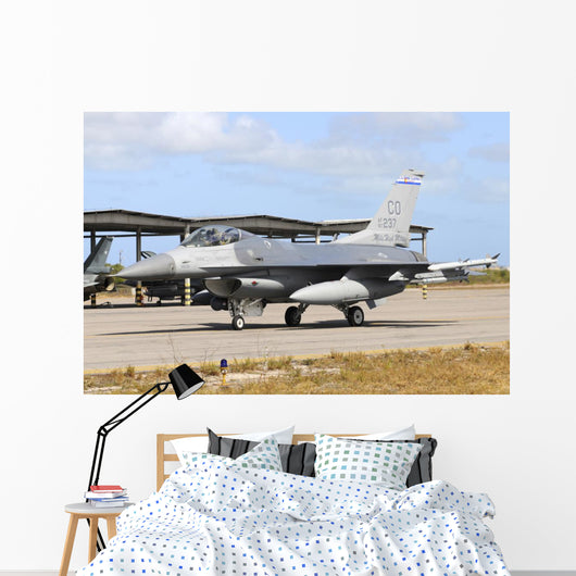 Us Air Force F-16c Grounded Left Profile Wall Decal