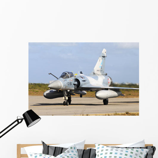 French Air Force Mirage on Tarmac Wall Decal