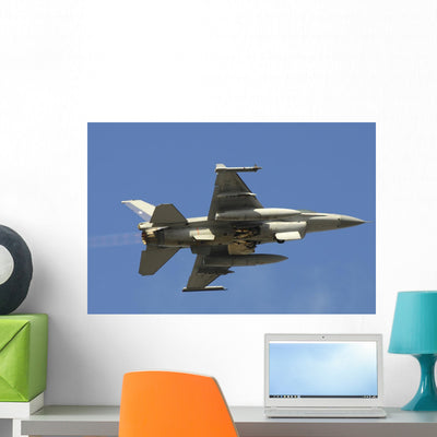 Chilean Air Force F-16a In-Flight Wall Decal shown on a wall