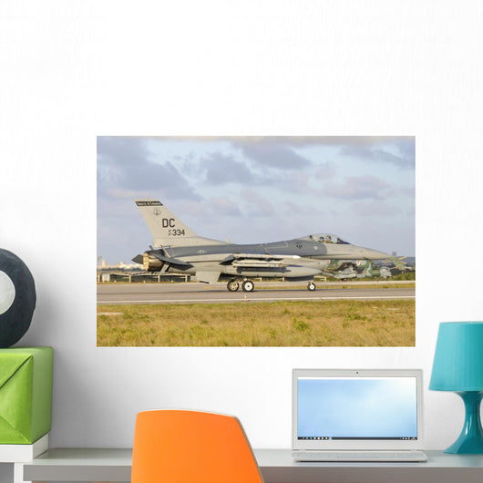Us Air Force F-16c Right Grounded Wall Decal