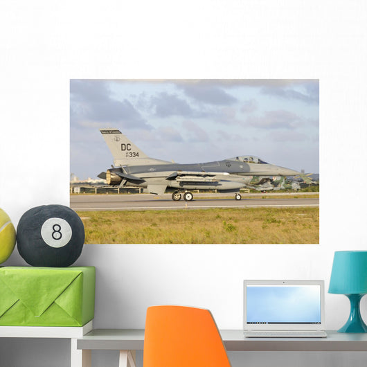 Us Air Force F-16c Right Grounded Wall Decal