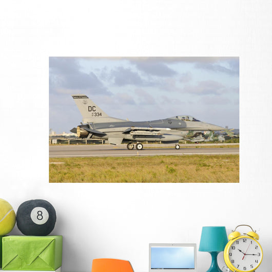 Us Air Force F-16c Right Grounded Wall Decal