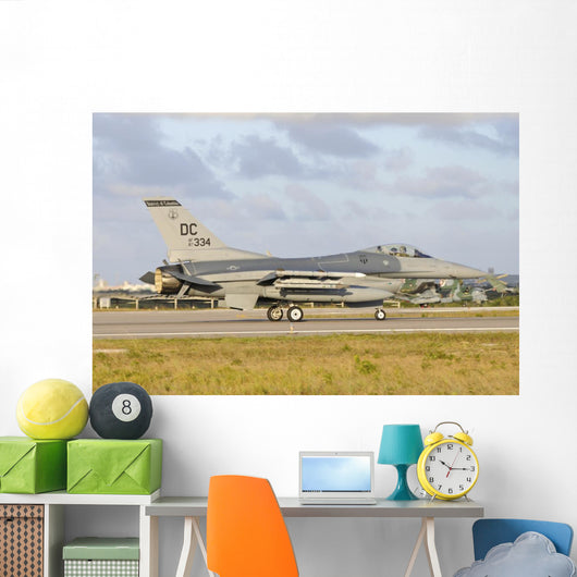 Us Air Force F-16c Right Grounded Wall Decal