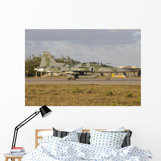 Brazilian Air Force F-5em Readying for Take-off Wall Decal