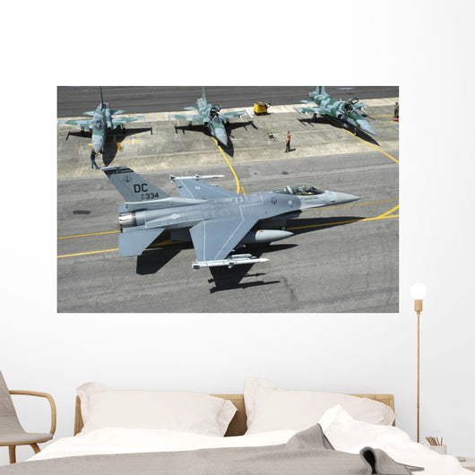 Us Air Force F-16c Right Top Wall Decal