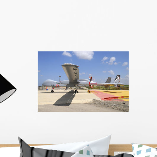 Heron Tp Unmanned Aerial Grounded Wall Decal