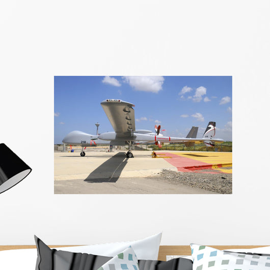Heron Tp Unmanned Aerial Grounded Wall Decal