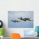 Two P-51d Mustangs United Wall Decal