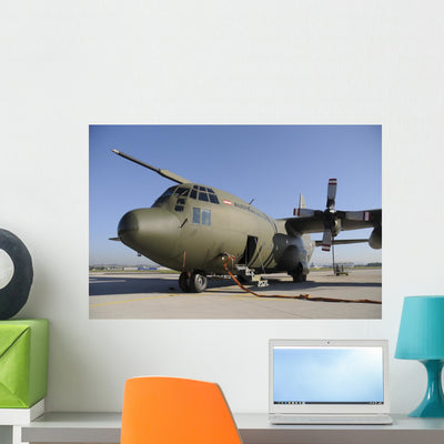 C-130 Hercules from Austrian Wall Decal shown on a wall