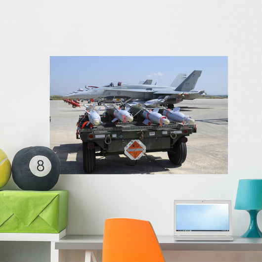 Gbu-12 Laser Guided Bombs on Cart Wall Decal