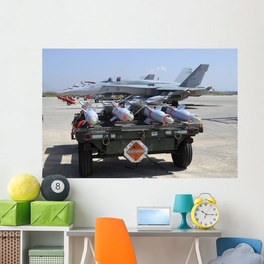 Gbu-12 Laser Guided Bombs on Cart Wall Decal