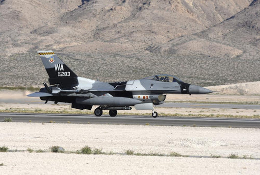 Black F-16c Aggressor Jet Landing Wall Decal