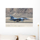 Blue F-16c Aggressor Jet Landing Wall Decal