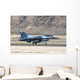 Blue F-16c Aggressor Jet Landing Wall Decal