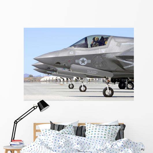 Three F-35b Lightning Ii's Wall Decal
