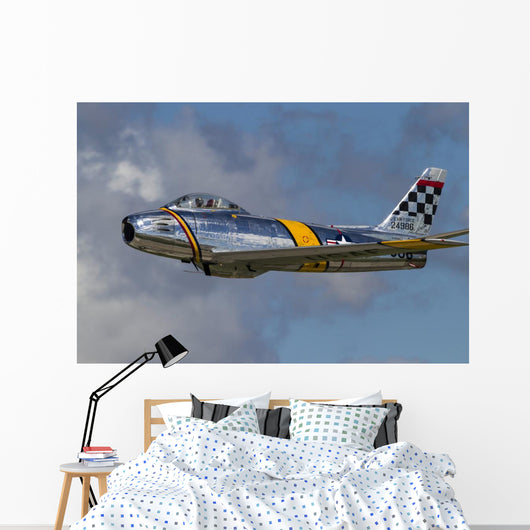 Vintage F-86 Sabre Warbird Wall Decal