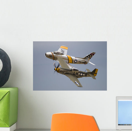 P-51 Mustang and F-86 Wall Decal