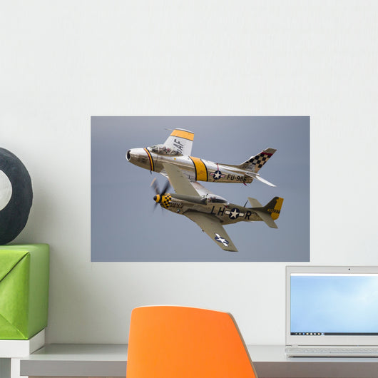 P-51 Mustang and F-86 Wall Decal