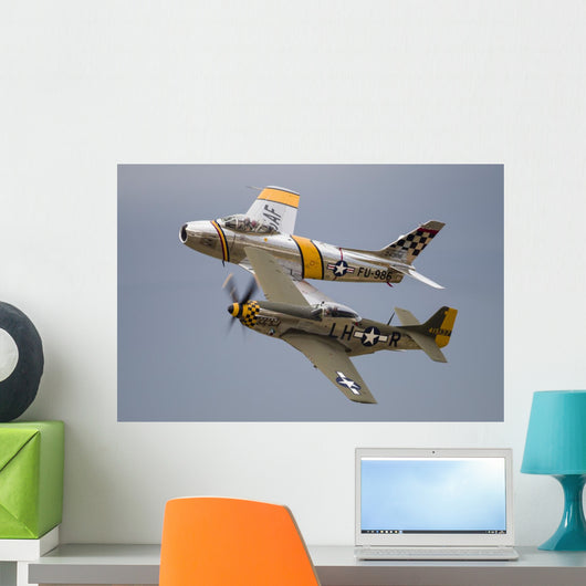 P-51 Mustang and F-86 Wall Decal