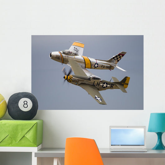 P-51 Mustang and F-86 Wall Decal