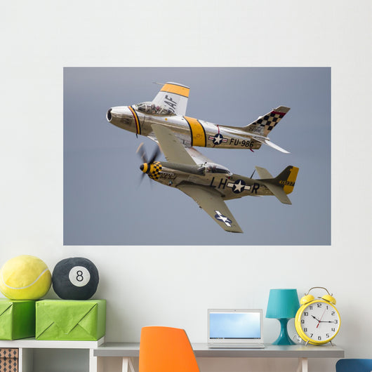 P-51 Mustang and F-86 Wall Decal