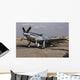 P-51 Mustang Parked Ramp Left Profile Wall Decal