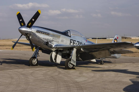 P-51 Mustang Parked Ramp Left Profile Wall Decal