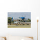 Blue P-51 Mustang Takes off Right Profile Wall Decal