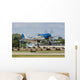 Blue P-51 Mustang Takes off Right Profile Wall Decal