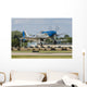 Blue P-51 Mustang Takes off Right Profile Wall Decal