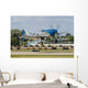 Blue P-51 Mustang Takes off Right Profile Wall Decal