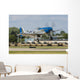 Blue P-51 Mustang Takes off Right Profile Wall Decal