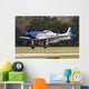 Blue P-51 Mustang Takes off Left Profile Wall Decal