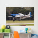 Blue P-51 Mustang Takes off Left Profile Wall Decal