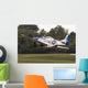 Blue P-51 Mustang Takes off & Banks Right Wall Decal