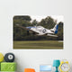Blue P-51 Mustang Takes off & Banks Right Wall Decal