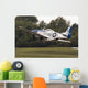 Blue P-51 Mustang Takes off & Banks Right Wall Decal