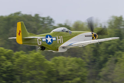 Green P-51 Mustang Takes off Wall Decal