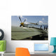 P-51 Mustang Parked Ramp Left Wing Wall Decal