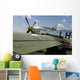 P-51 Mustang Parked Ramp Left Wing Wall Decal