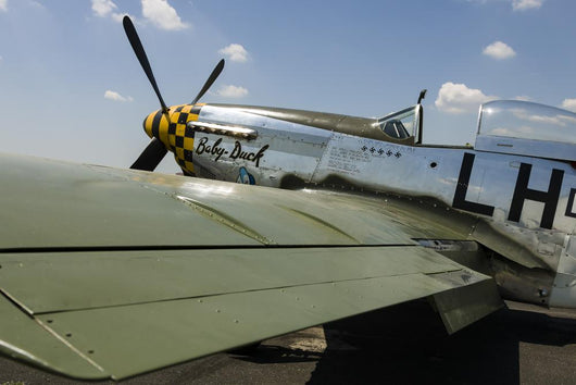 P-51 Mustang Parked Ramp Left Wing Wall Decal
