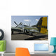 P-51 Mustang Parked Ramp Back Left Wall Decal